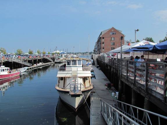 O porto de Portland, em Maine, nos Estados Unidos
